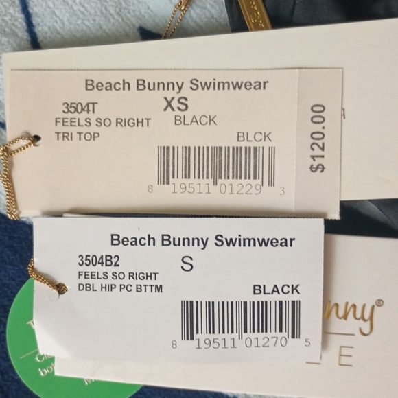 Beach Bunny NWT Feels So Right XS Top Sm Full Coverage Bottom - Picture 10 of 12
